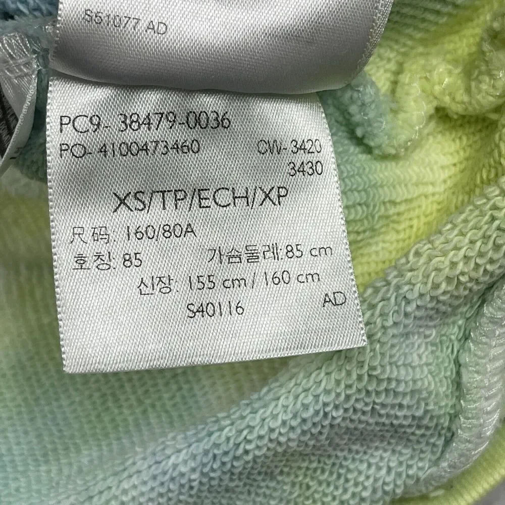 Levi's Hoodie Mens XS Yellow Blue‎ Tie Dye Frog Lizard Relaxed Pullover 38479
